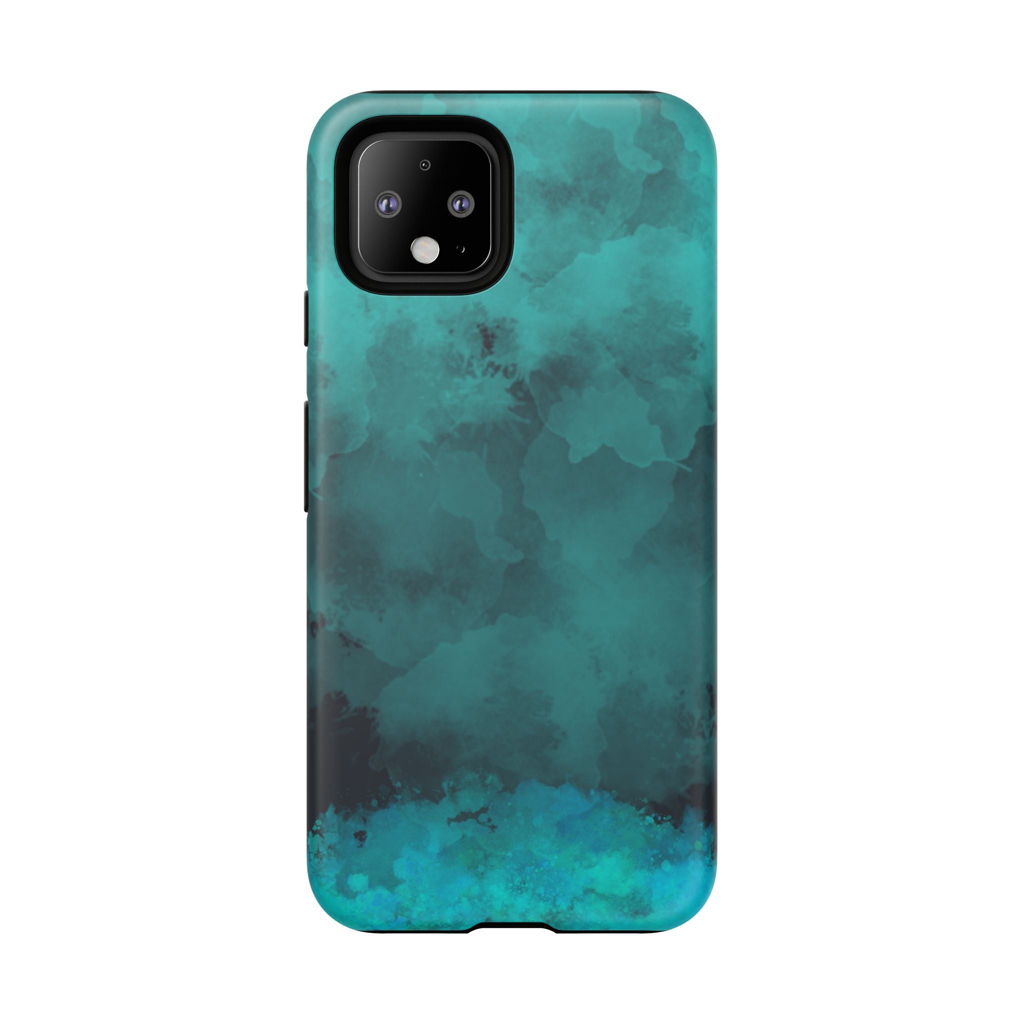 Turquoise Cloud Tough Phone Case — Protective Teal Marble Design