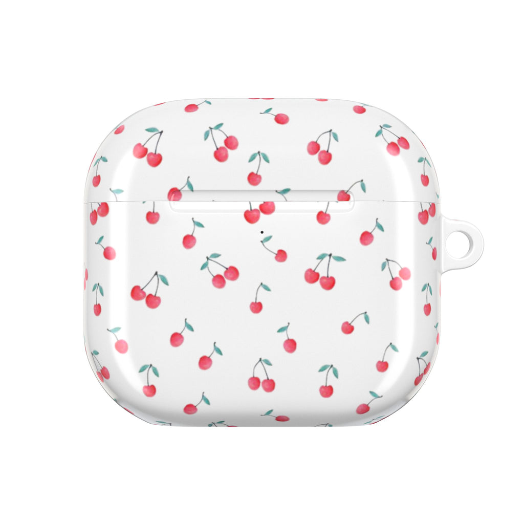 Cherry Pattern AirPod Case — Cute Retro Cherry Silicone AirPods Case