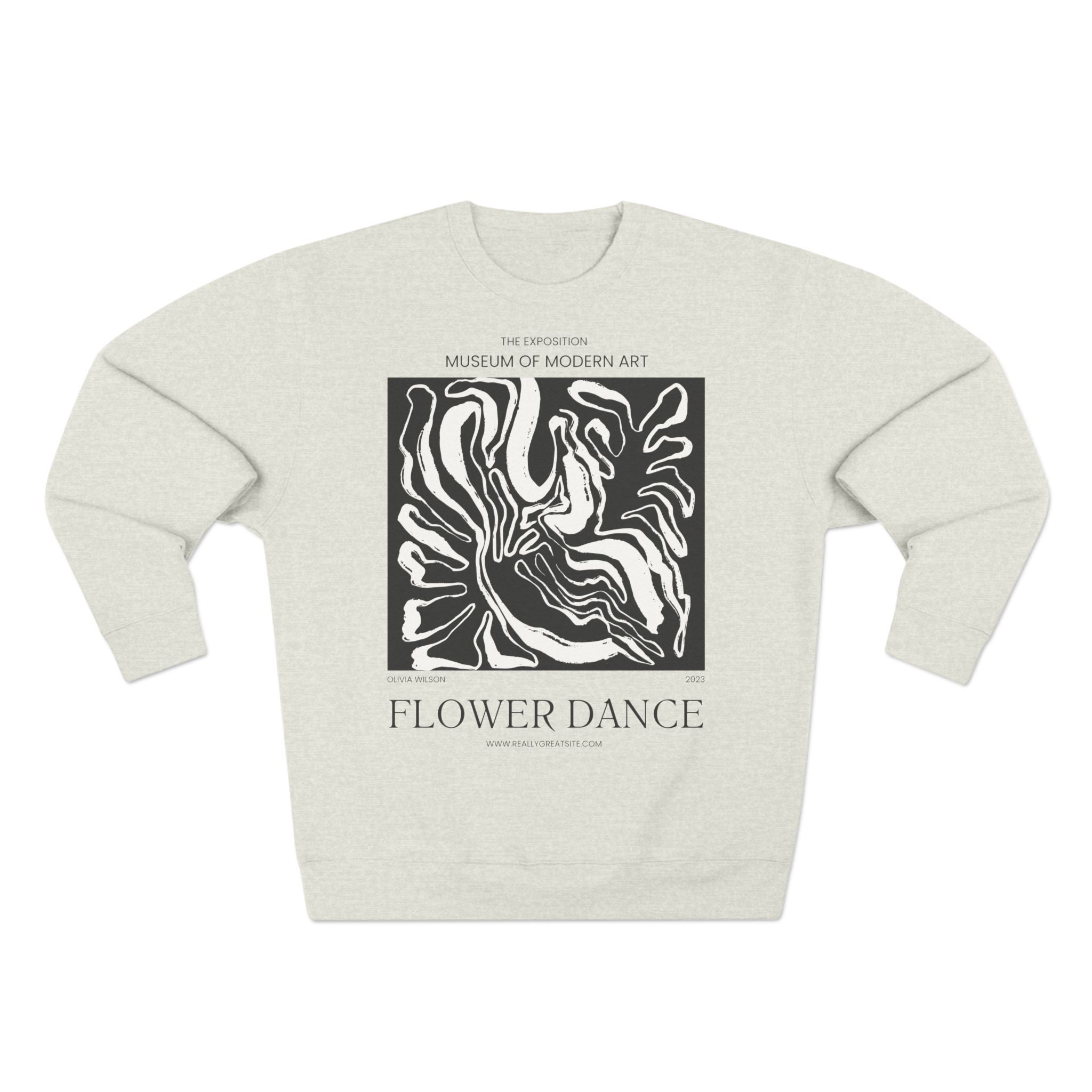 Flower Dance Crewneck Sweatshirt — Abstract Museum Art Graphic
