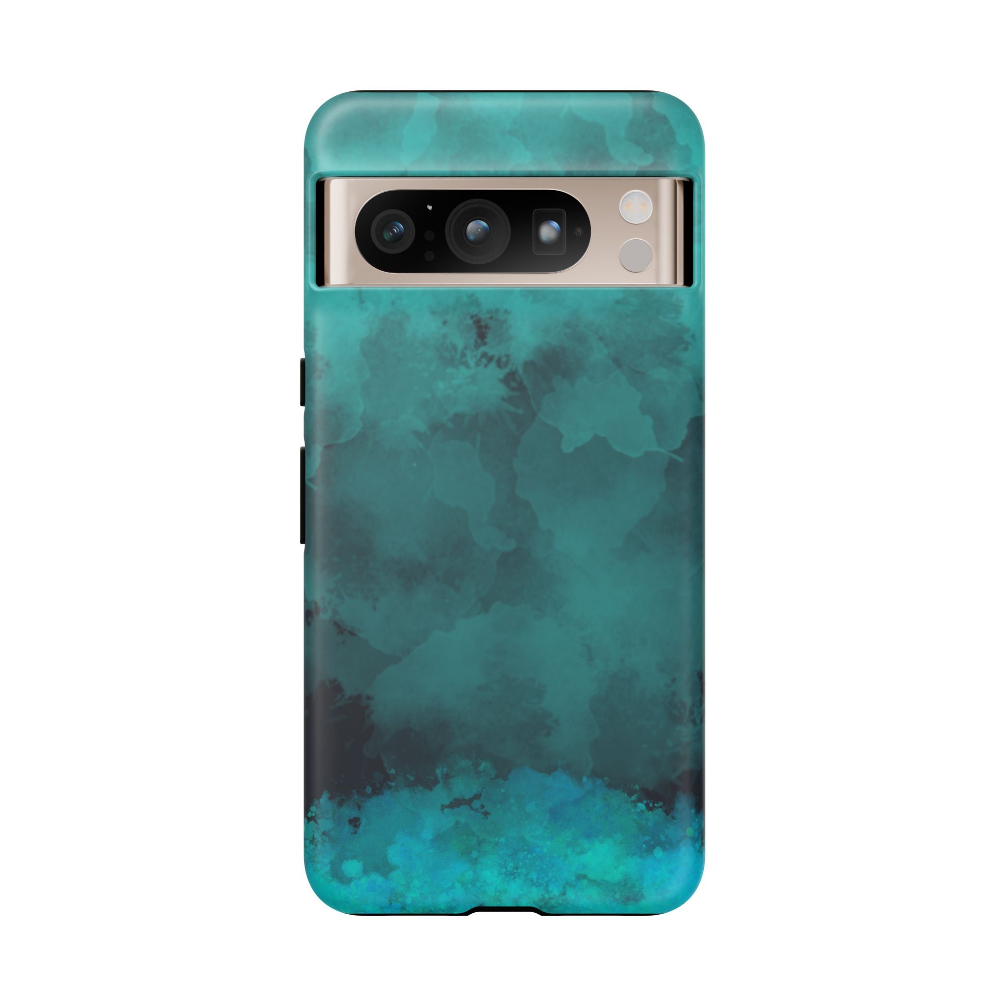 Turquoise Cloud Tough Phone Case — Protective Teal Marble Design
