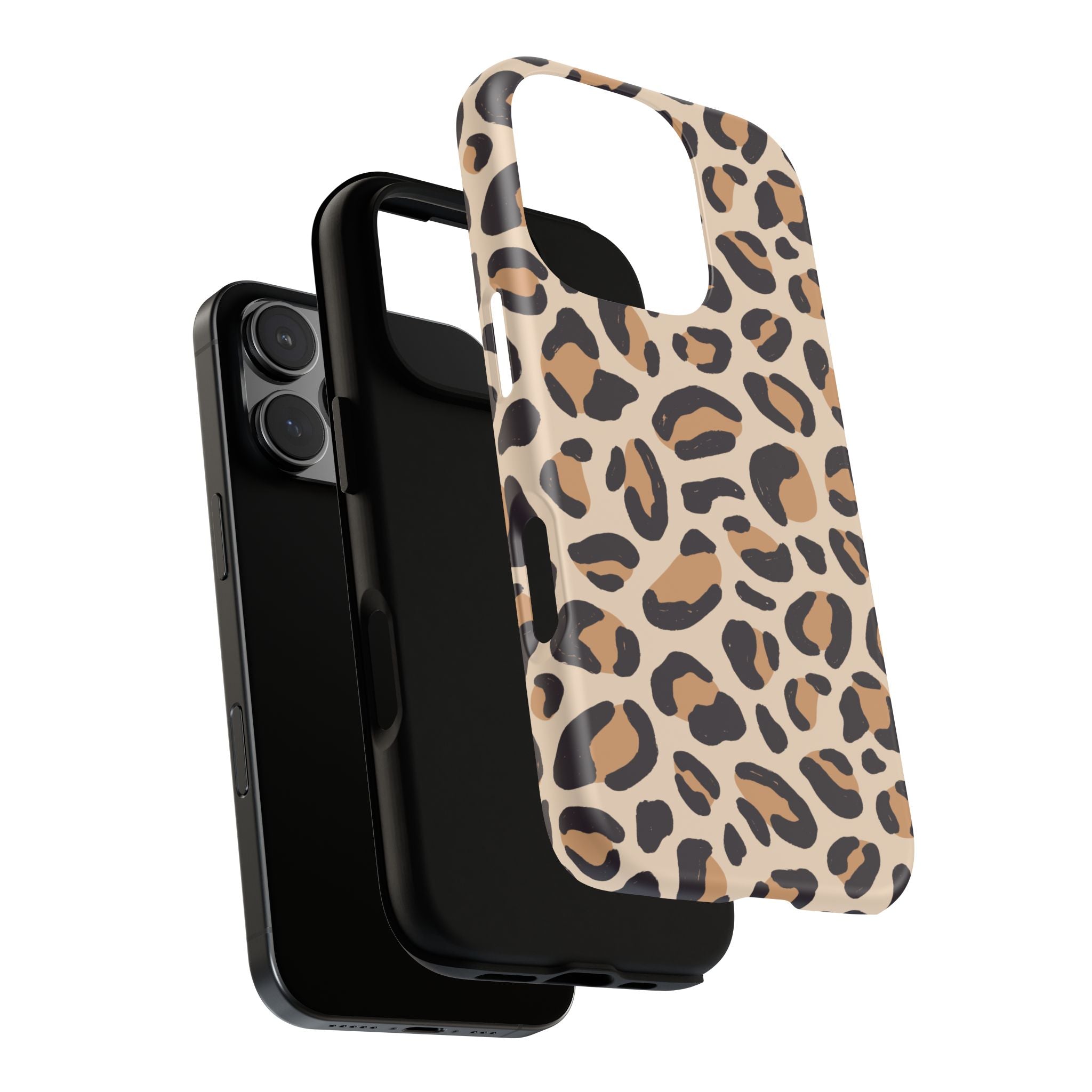 Leopard Print Tough Phone Case — Stylish Protective Phone Cover