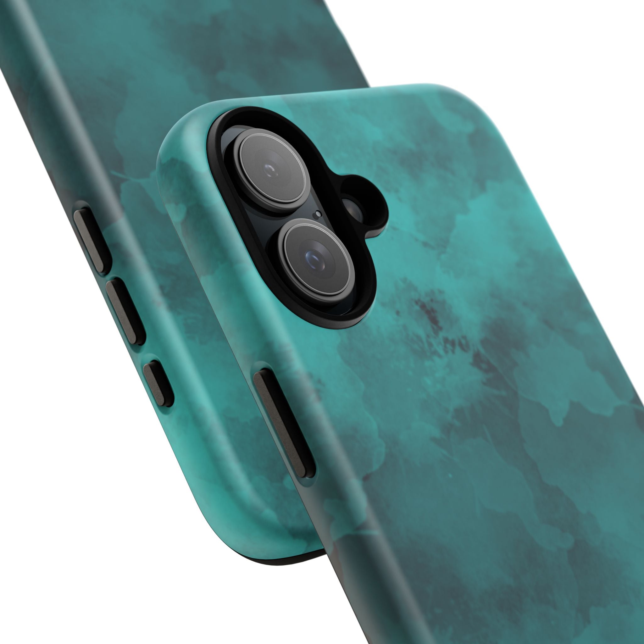 Turquoise Cloud Tough Phone Case — Protective Teal Marble Design