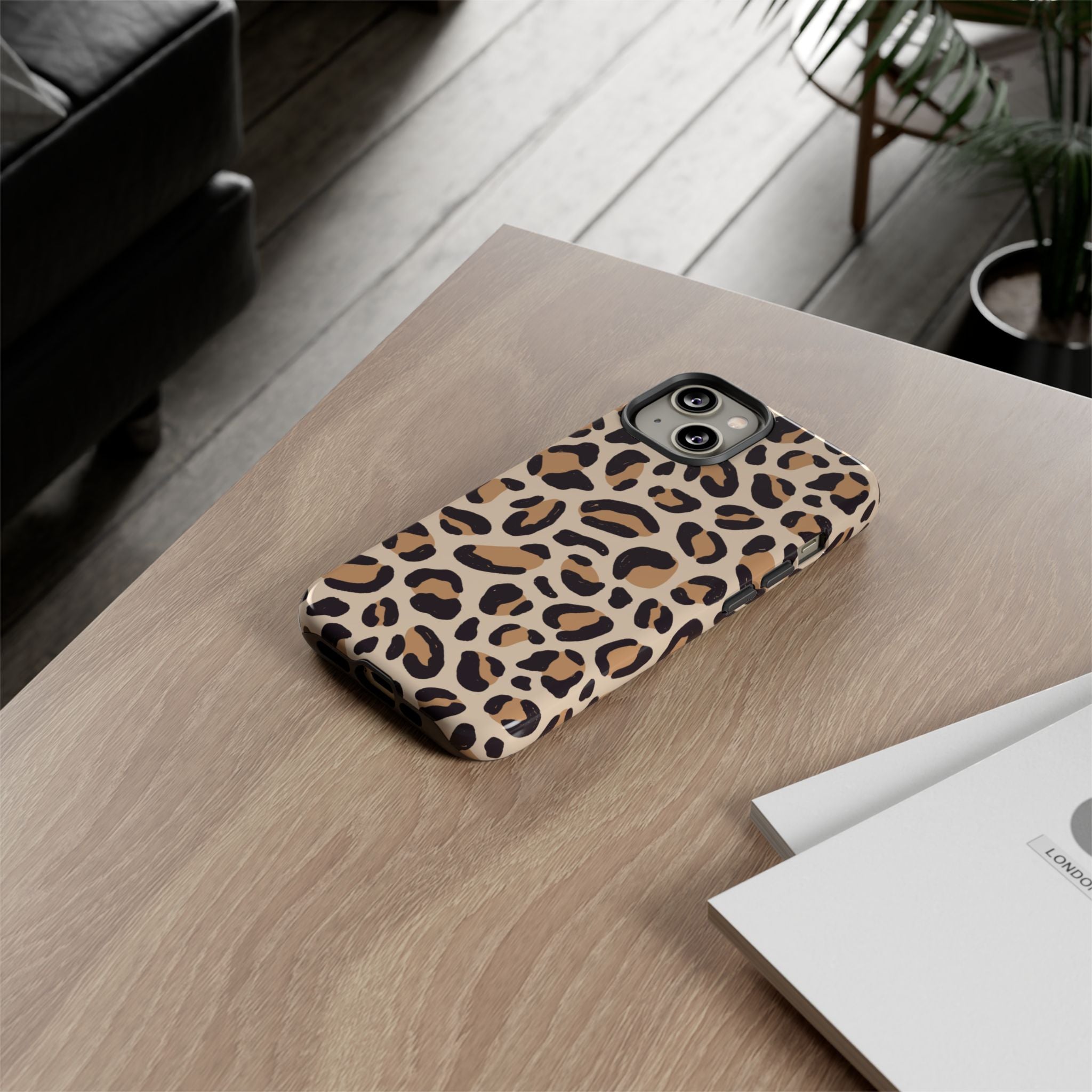 Leopard Print Tough Phone Case — Stylish Protective Phone Cover