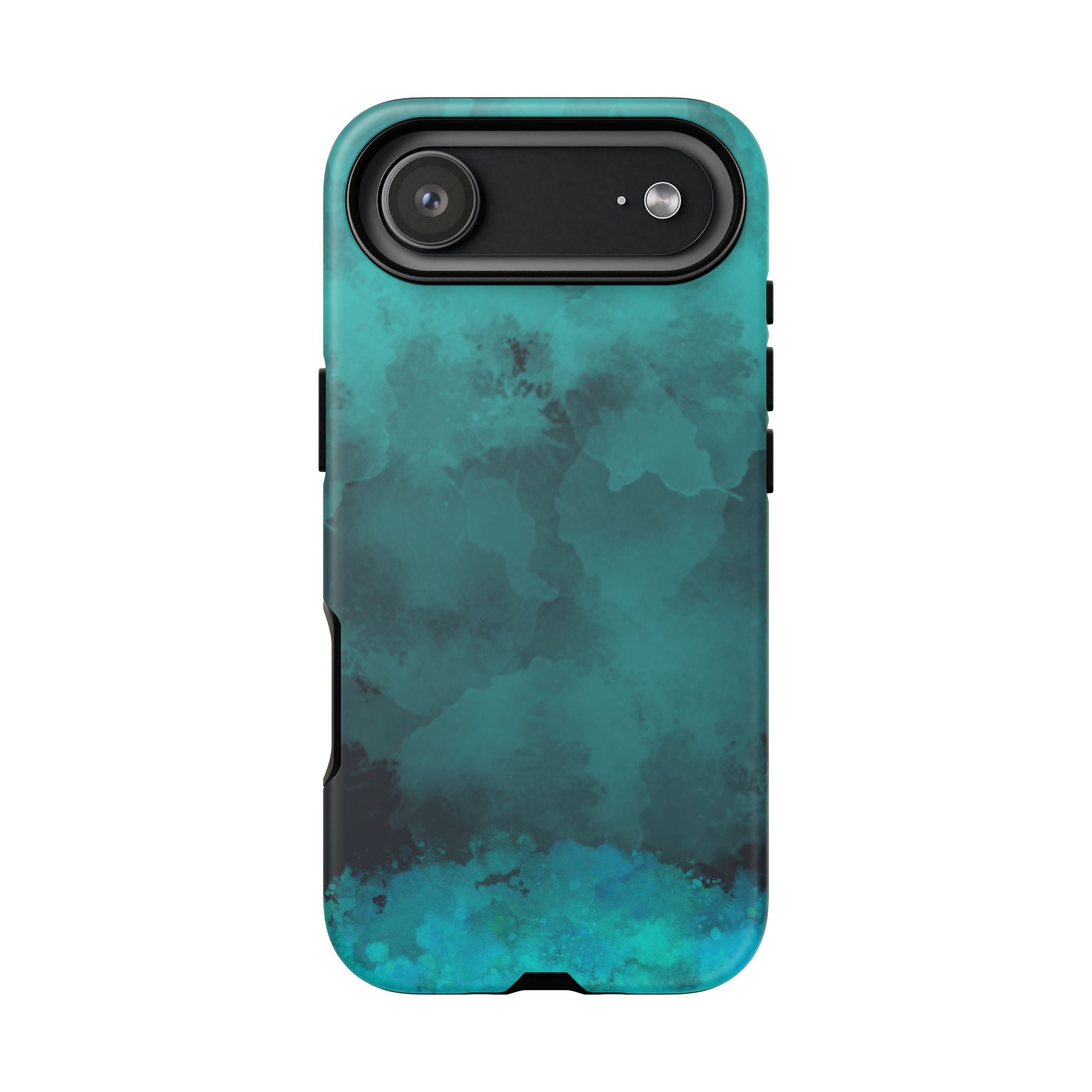 Turquoise Cloud Tough Phone Case — Protective Teal Marble Design