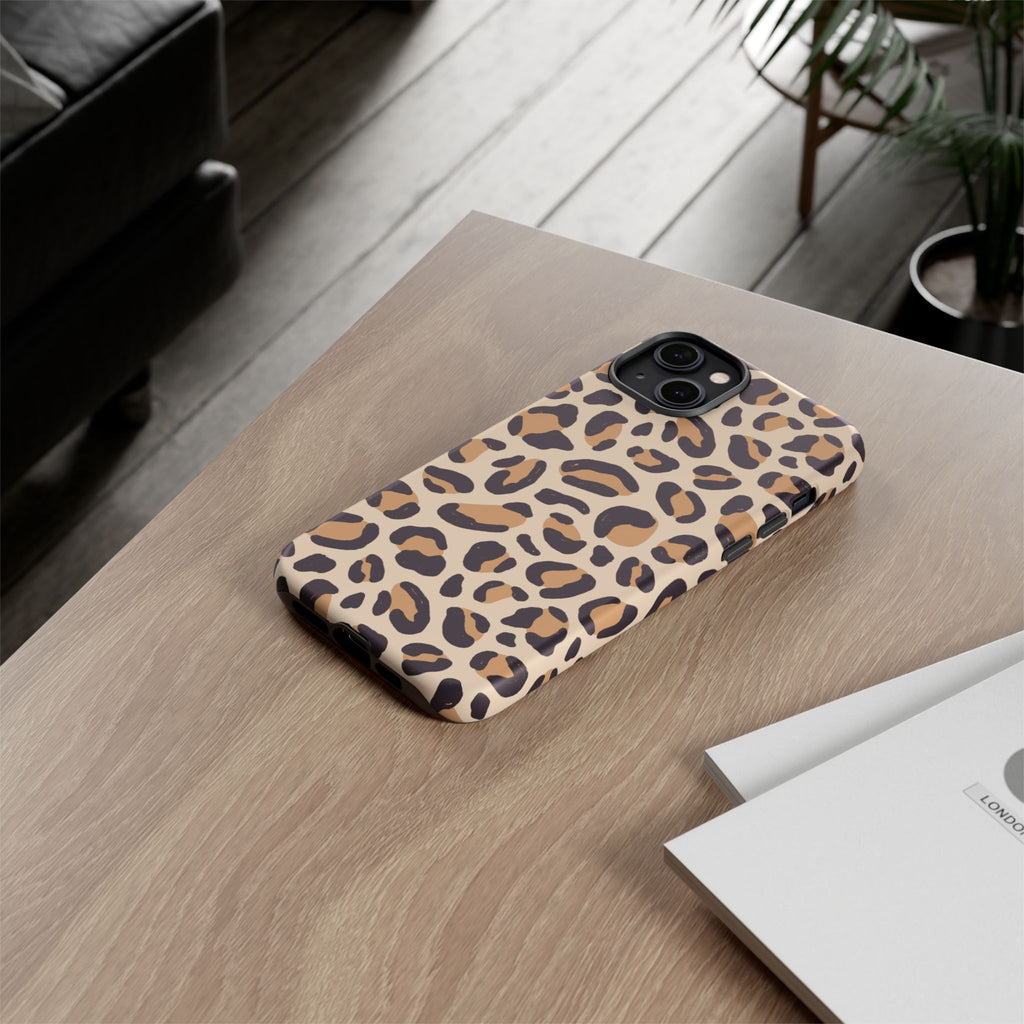 Leopard Print Tough Phone Case — Stylish Protective Phone Cover