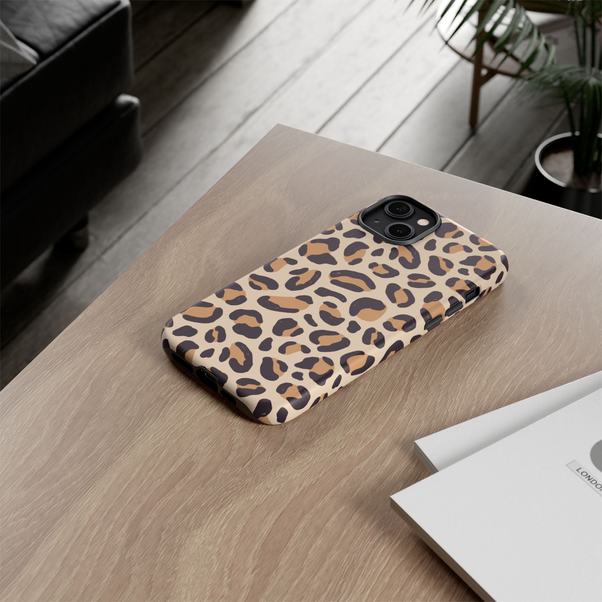 Leopard Print Tough Phone Case — Stylish Protective Phone Cover