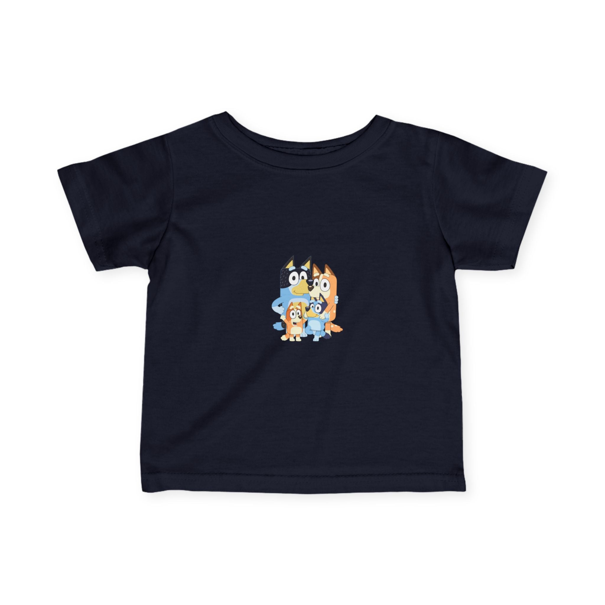 Bluey Family Infant Tee — Bluey Characters Front & Back Baby T‑Shirt