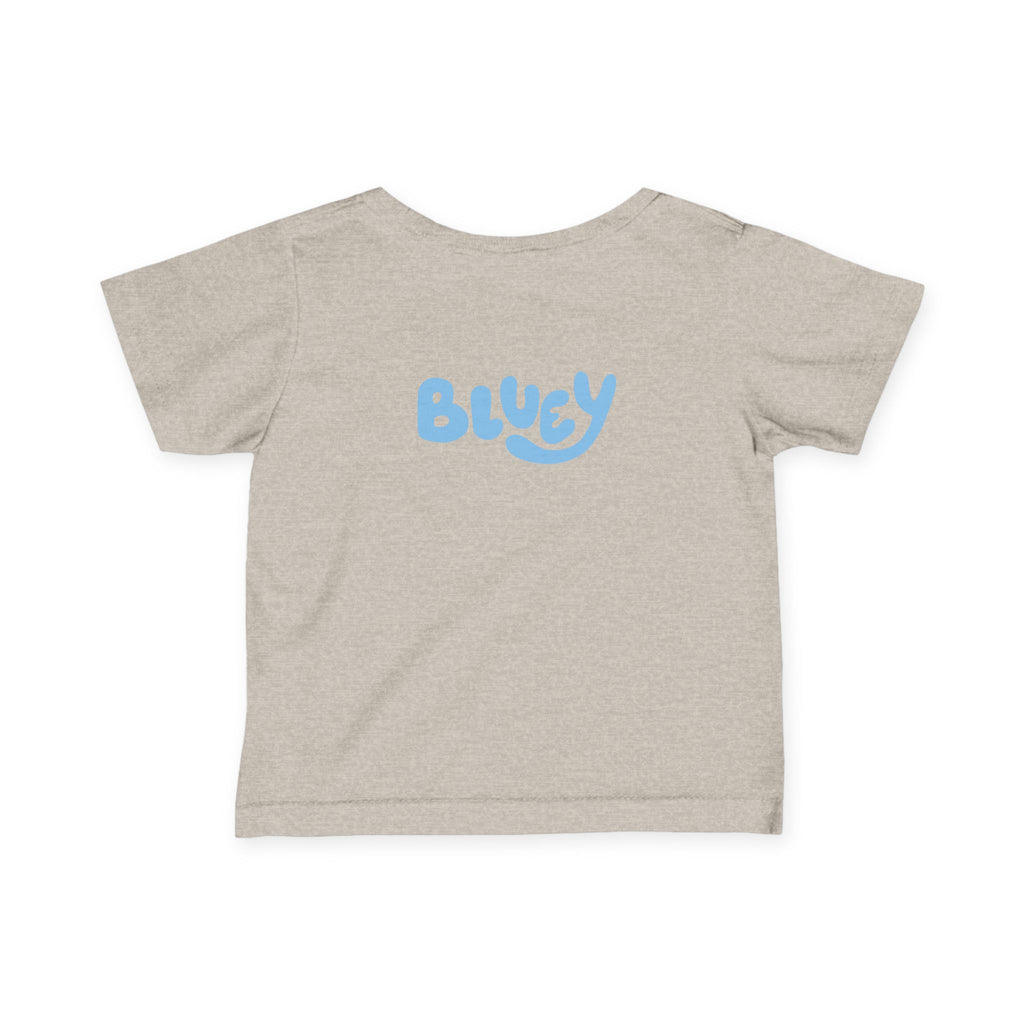 Bluey Family Infant Tee — Bluey Characters Front & Back Baby T‑Shirt