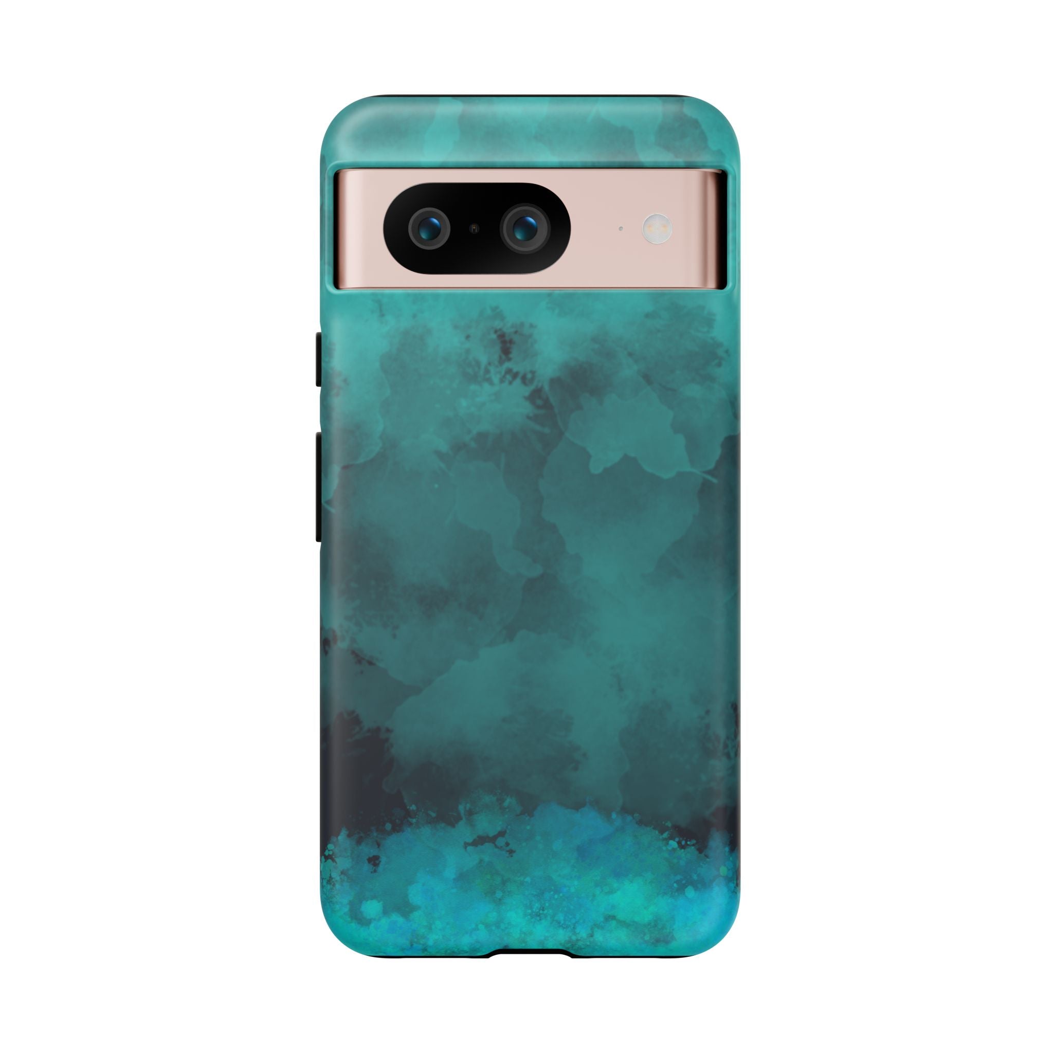 Turquoise Cloud Tough Phone Case — Protective Teal Marble Design