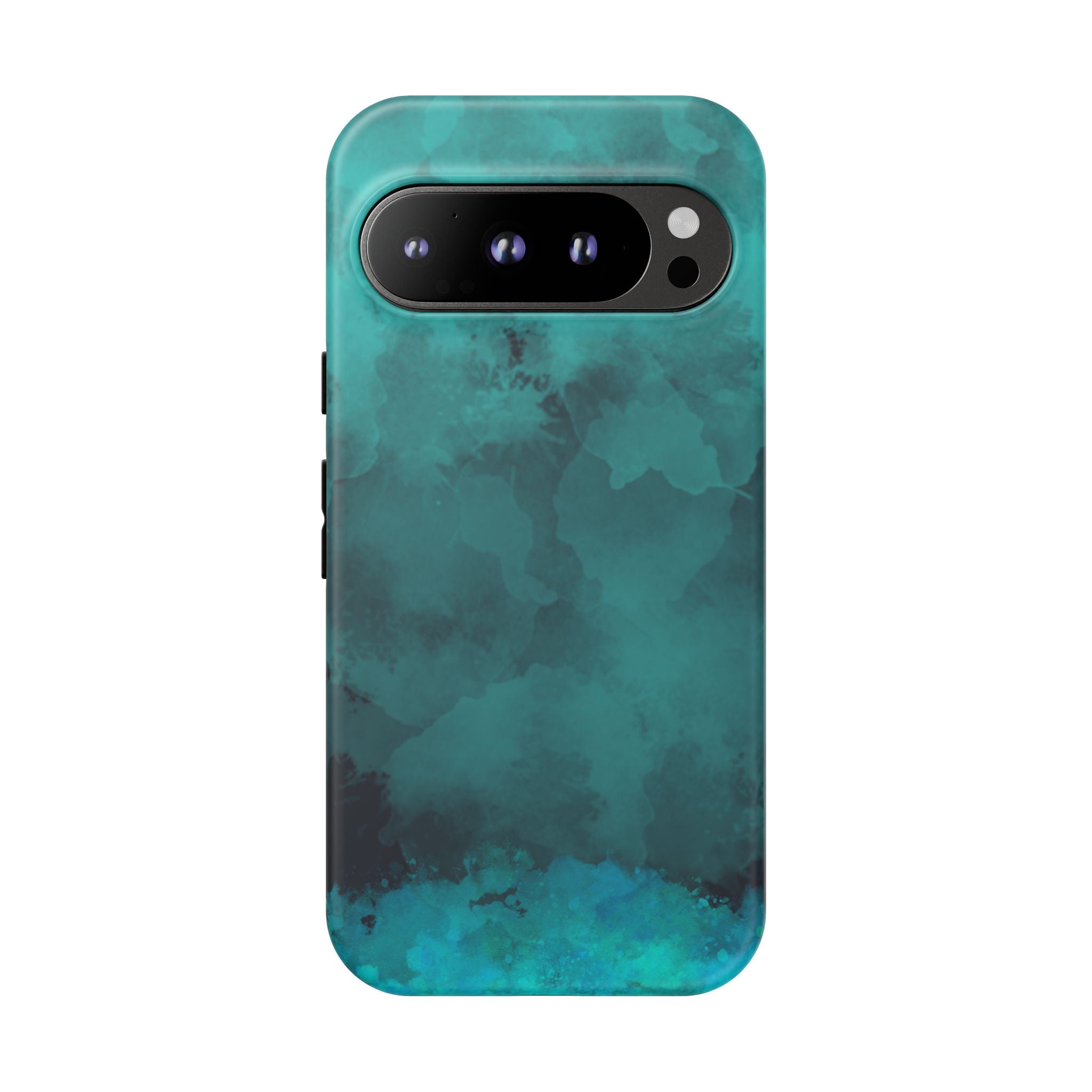 Turquoise Cloud Tough Phone Case — Protective Teal Marble Design