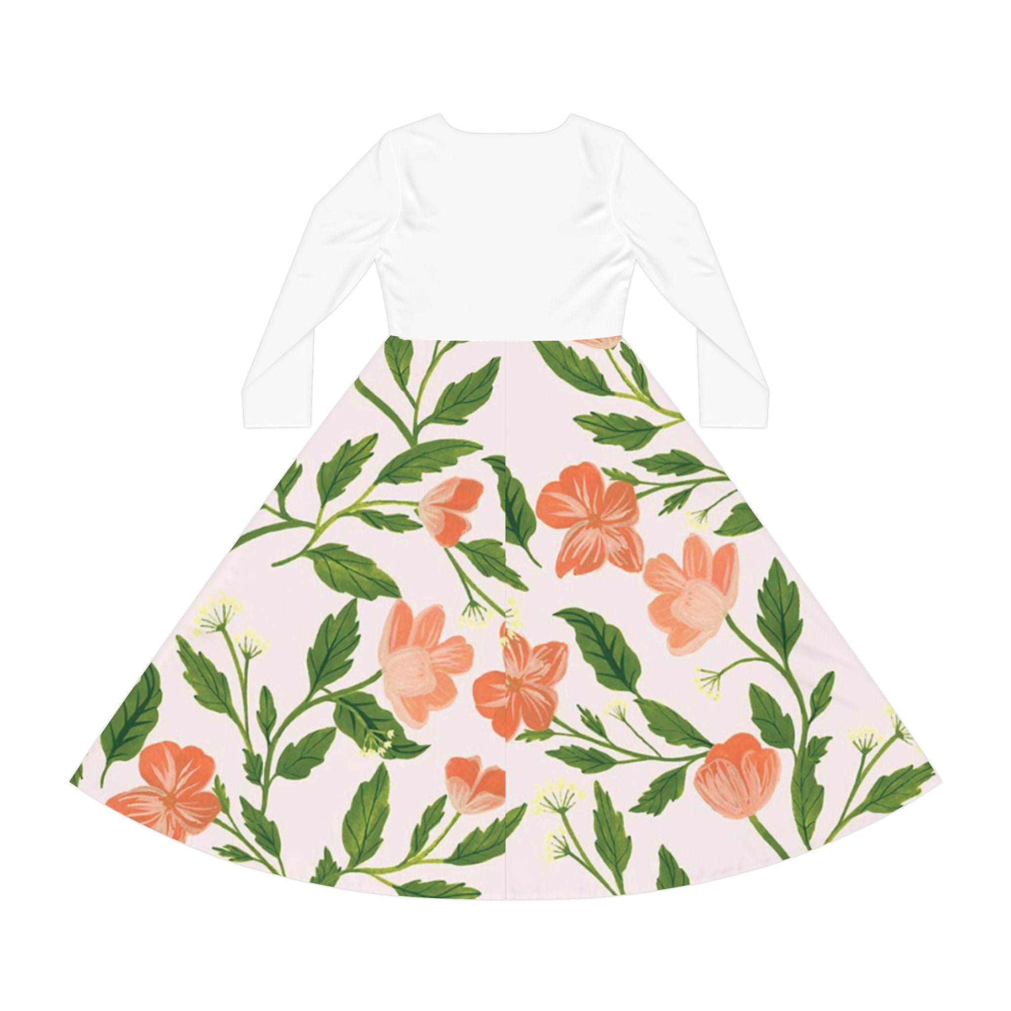 Women's Long Sleeve floral Twirl Skirt